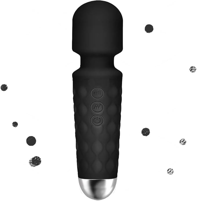 Electric Handheld Mini Massager - Portable Waterproof Back Massager - Deep Muscle Massage Tool for Blood Circulation, Black