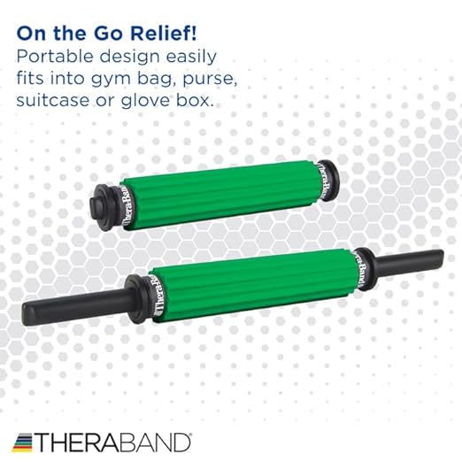 THERABAND Roller Massager +, Muscle Roller Stick for Self-Myofascial Release, Deep Tissue Massage Rolling Pin, Trigger Point Release, Muscle Soreness, Best Gifts for Runners, Athletes, Crossfit