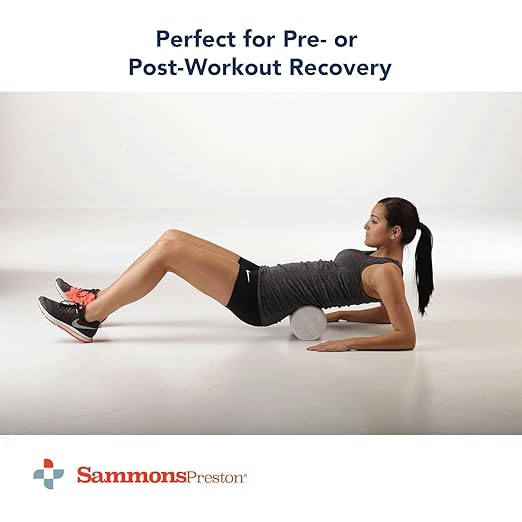 Sammons Preston Foam Therapy Roll, Round 3" x 36" High Density Foam Roller for Exercise, Massage, Balance, Yoga, Physical Therapy, and Flexibility, Ideal for Home, Gym, or Studio
