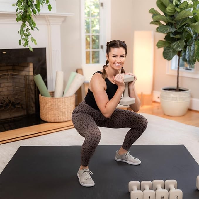 WeGym SafeGrip Dumbbells, Anti-Slip, Anti-Roll, Thick Handles, Free Weights, Square Dumbbells for Secure Workouts at Home, Weightlifting, and Personal Training