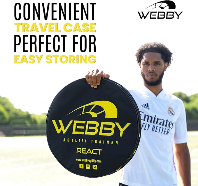 Webby Agility Trainer – Circle Speed and Agility Ladder for High Intensity Reactive Footwork Drills and Skills – A Circular Piece of Reaction Training Equipment That Changes The Way You Move
