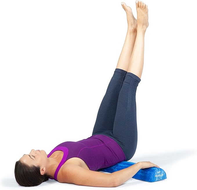 OPTP PRO-Roller Soft Density Foam Roller – Low Density Soft Foam Roller for Physical Therapy, Pilates, Yoga Foam Roll Exercises, and Muscle Recovery - Blue 36" x 6" x 3" Half-Round