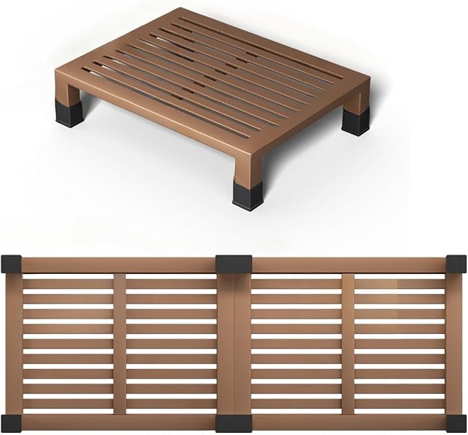 One Step Stool Platform 3.8" Height for Adults, Kids. Heavy Duty/Portable/Nonslip/Durable Construction Safe Step Stool for Bedroom/Kitchen Bed, Bathroom,Kitchen,Garden