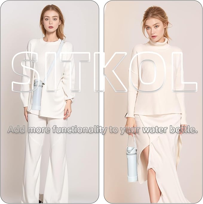 Silicone Boot Set for Owala Water Bottle 24 oz, 32 oz, 40 oz - Includes Non-Slip Sleeve, Shoulder Strap & Handle Strap, Perfect Owala Accessories, Fits Owala Tumbler, Owala FreeSip, Candy Coated