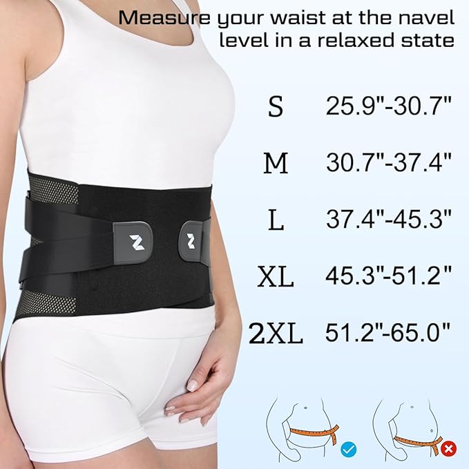 NEENCA Lower Back Brace for Lower Back Pain Relief, Medical Grade Lumbar Support Belt for Women Men, Herniated Disc,Lumbar Strain,Sciatica, Scoliosis (Black, X-Large)