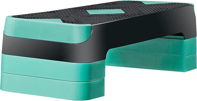 ZENY 26.5" Aerobic Step Platform, Adjustable Exercise Workout Stepper with Stackable Risers, Step Up Steppers for Exercise at Home, Fitness Equipment for Home Gym