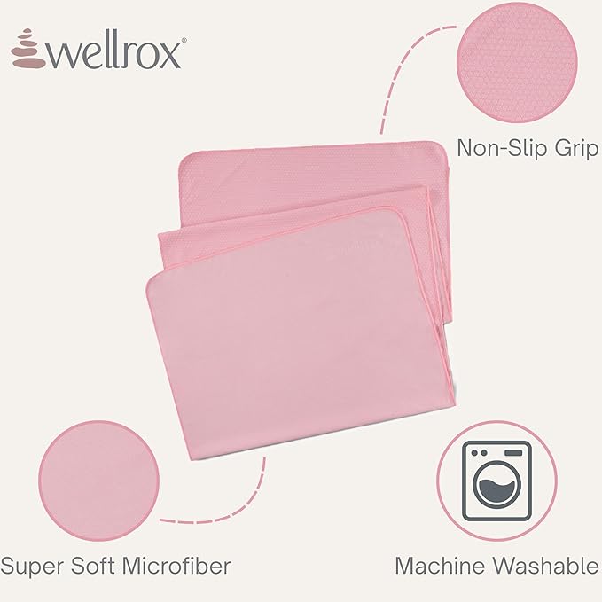 Yoga Mat Towel Non Slip - Ultra Absorbent Super Soft Microfiber Hot Yoga Towel Non Slip for Pilates & Fitness (74β x 26β, Pink)