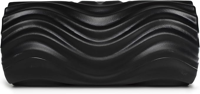 Zyllion Rechargeable Vibrating Foam Roller with 4 Speeds - Cordless Electric Deep Tissue Massager for Muscle Pain Relief, Black/Black, ZMA-22