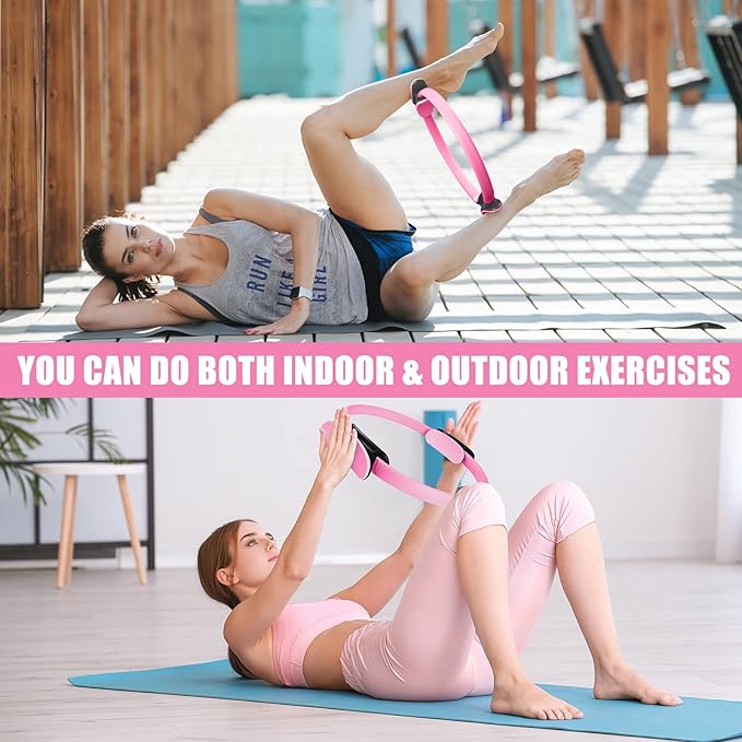 RitFit Pilates Ring Circle - 14 Inch Magic Fitness Circle for Toning Inner & Outer Thighs, Bonus Workout Guide Included