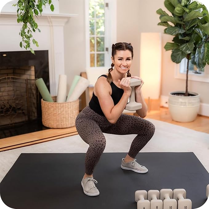 WeGym SafeGrip Dumbbells, Anti-Slip, Anti-Roll, Thick Handles, Free Weights, Square Dumbbells for Secure Workouts at Home, Weightlifting, and Personal Training