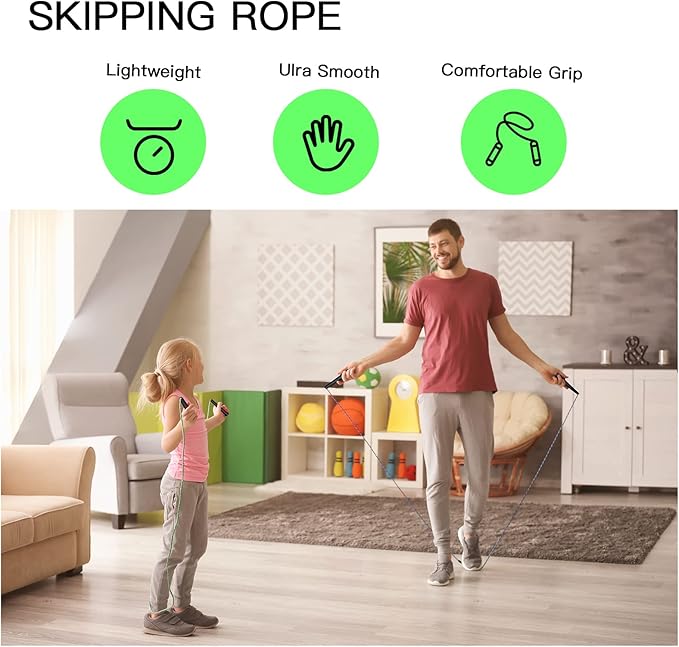 10 Pack PVC Jump Rope for Cardio Fitness - Versatile Adjustable Skipping Rope for Women Men Kids, Speed Jump Rope for Exercise,9 Feet