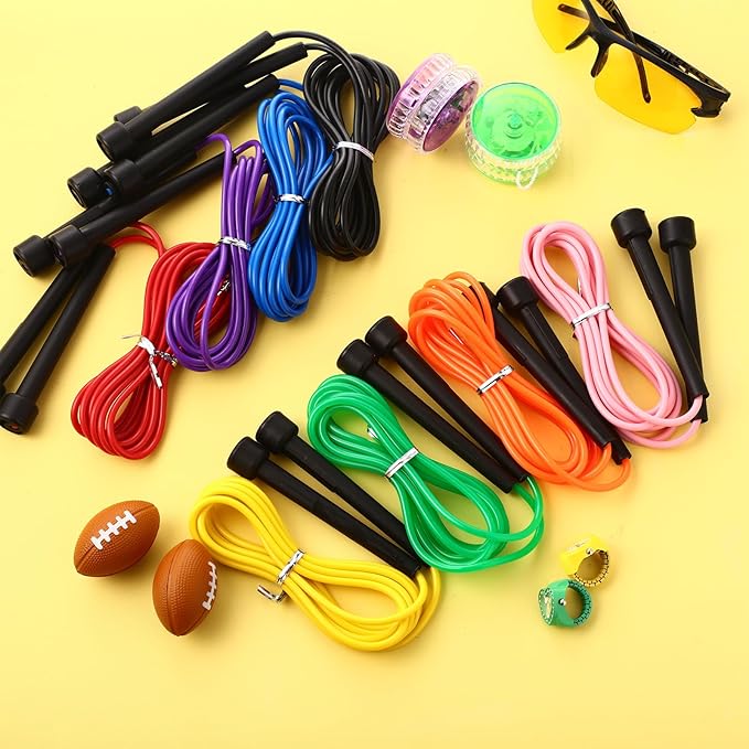 72 Pcs PVC Jump Ropes for Fitness 9.2 ft Adjustable Skipping Rope Versatile Unbreakable Speed Rope with Plastic Handles for Women Men Kids Endurance Training Cardio Exercise Workout
