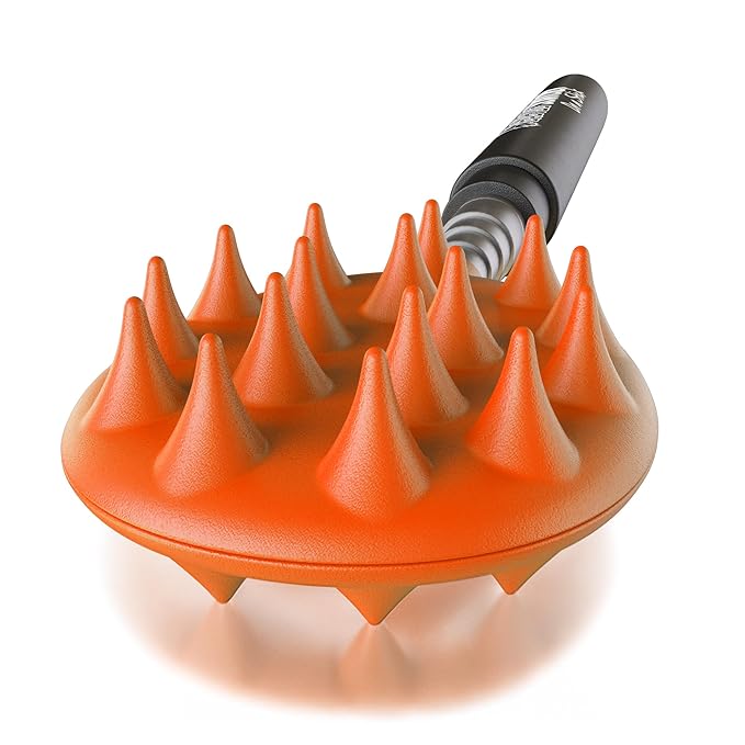 Cactus Scratcher Extendable Telescopic Back Scratcher - Extends 25" Long Double Sided Retractable Scratching Tool for Hand, Neck, Head, and Body - Universal Gift for Family, Pets, and Friends, Orange