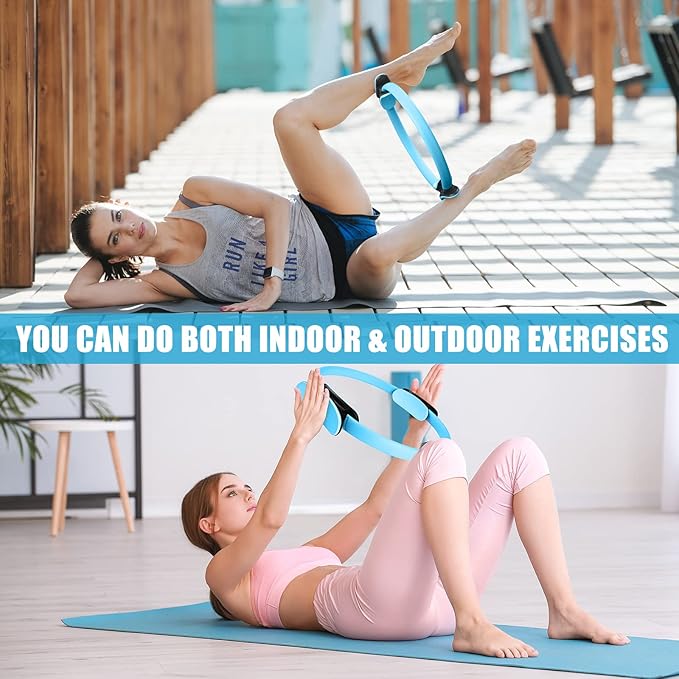 RitFit Pilates Ring Circle - 14 Inch Magic Fitness Circle for Toning Inner & Outer Thighs, Bonus Workout Guide Included