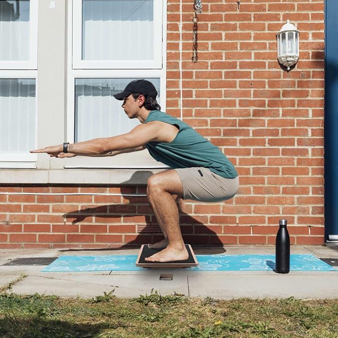 Wooden Wobble Board for Adults - Anti-Slip Balance Board for Stand-Desk Core Strength Therapy