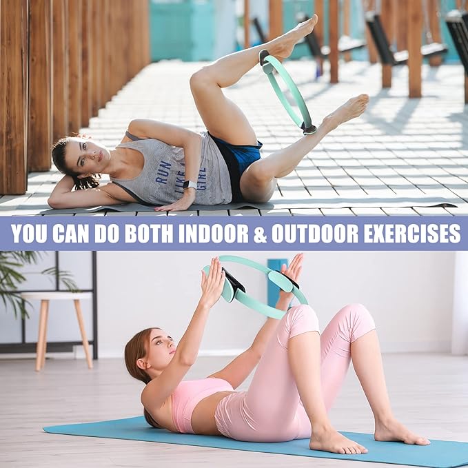 RitFit Pilates Ring Circle - 14 Inch Magic Fitness Circle for Toning Inner & Outer Thighs, Bonus Workout Guide Included