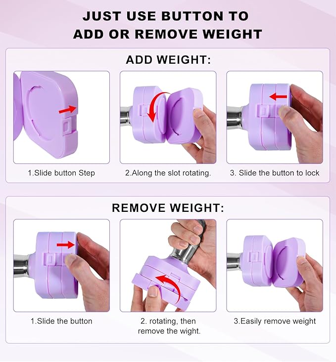 15LB 20LB 40LB 50LB Adjustable Dumbbell Set Free Weights Dumbbells Set for Women Men Hand Weights Sets Adjust Dumbbell Weight Sets for Home Gym Exercise Workout Strength Training Equipments