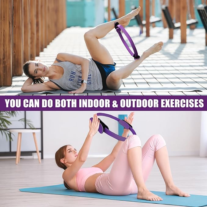 RitFit Pilates Ring Circle - 14 Inch Magic Fitness Circle for Toning Inner & Outer Thighs, Bonus Workout Guide Included