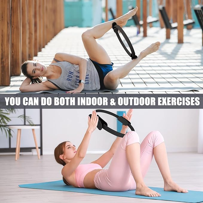 RitFit Pilates Ring Circle - 14 Inch Magic Fitness Circle for Toning Inner & Outer Thighs, Bonus Workout Guide Included