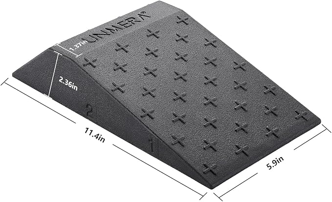 UNMERA Squat Wedge Block 2PCS Non Slip Professional Ramp, Platform for Heel Elevated Squats and Calf Raises