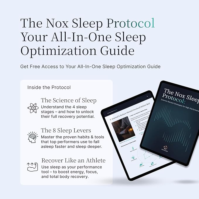 Nox Sleep 3D Sleep Mask for Men, 100% Light Blocking Eye Mask for Sleep, Ice Silk Adjustable Sleeping Mask for Side Sleepers, Soft Breathable Blindfold, Perfect Sleep Mask for Travel & Women (Black)