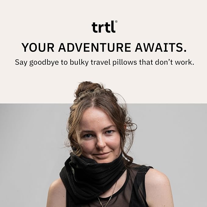 trtl Pillow Petite - Small Travel Pillow for Sleeping with Built-in Head and Neck Support - Comfortable Plane Neck Pillow for Traveling - Compact and Machine-Washable