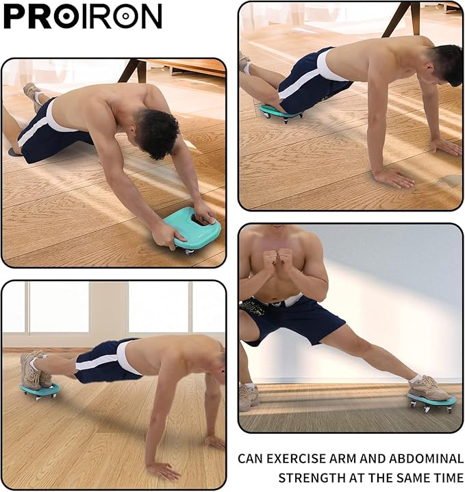 PROIRON Ab Roller with Knee Pads for Abs Workout, Multifunctional Ab Roller Wheel for Abs Workout, Abdominal Roller with Knee Pads, Abdominal Exercises Wheel, Abb Roller (Slide Fitness Trainer)