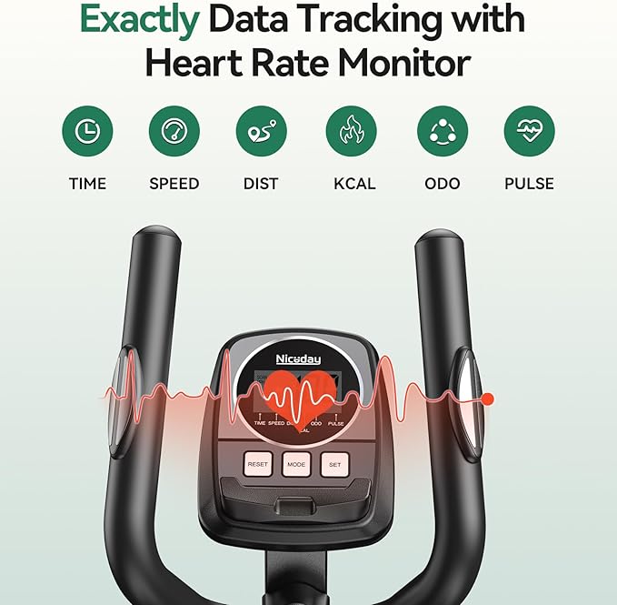 Niceday Elliptical Exercise Machine, Elliptical Machine for Home, Magnetic Elliptical Trainer with 15.5IN-19IN Stride, 16 Resistance Levels, 400LBS Loading Capacity, Support Kinomap APP