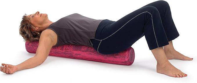 OPTP PRO-Roller Soft Density Foam Roller – Low Density Soft Foam Roller for Physical Therapy, Pilates, Yoga Foam Roll Exercises, and Muscle Recovery - Pink 36" x 6"