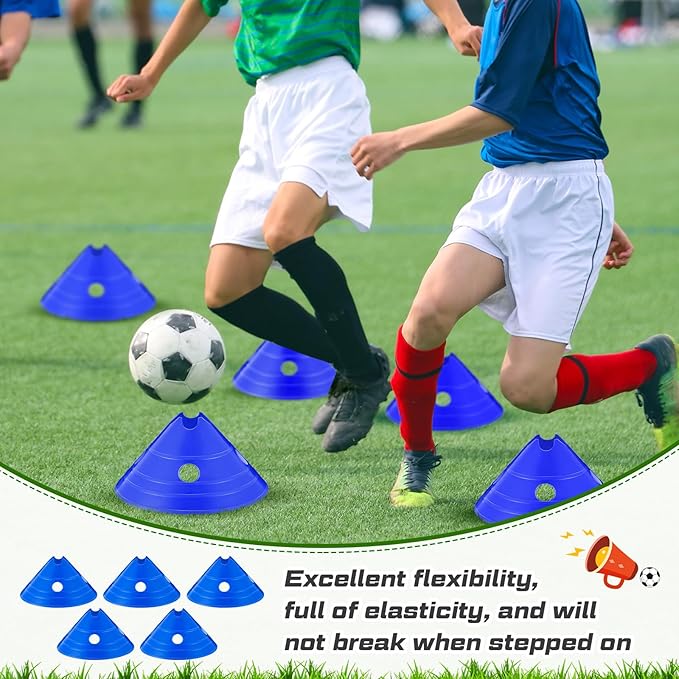 ShinyRelief Jumbo Disc Cones Jumbo Soccer Cones with Mesh Bag Giant Large Agility for Soccer Training Adult Sports