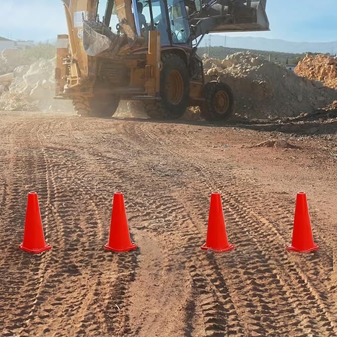 6in/9in/12in/28in Heavy Duty Agility Training Cones for Sports & Kids Coaching, Field Markers for Motorcycle, Bikes, Traffic, Basketball, Soccer Drills, Durable, Multipurpose, Adjustable