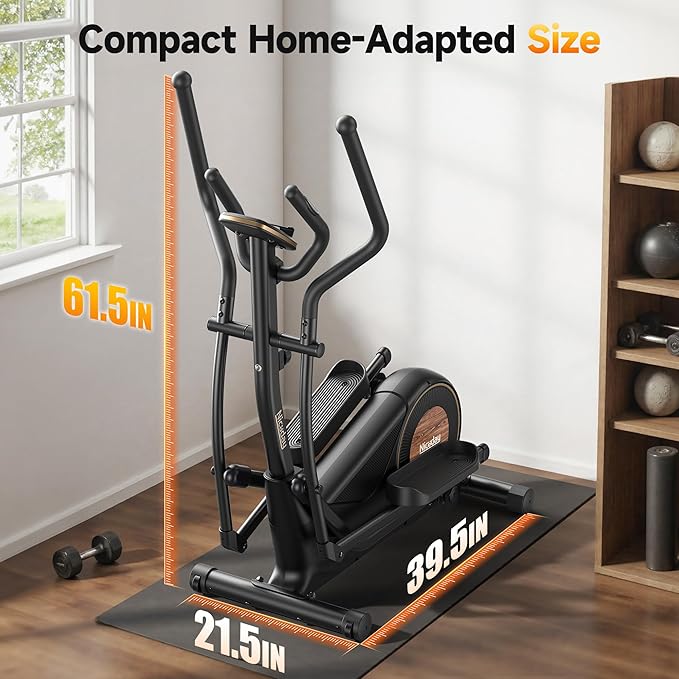 Niceday Elliptical Exercise Machine, Elliptical Machine for Home, Magnetic Elliptical Trainer with 15.5IN-19IN Stride, 16 Resistance Levels, 400LBS Loading Capacity, Support Kinomap APP
