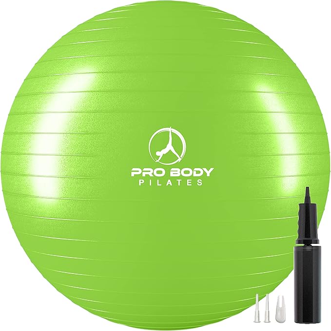 ProBody Pilates Yoga Ball - Exercise Balls, Various Sizes, for Stability, Pregnancy, Workout & Physical Therapy