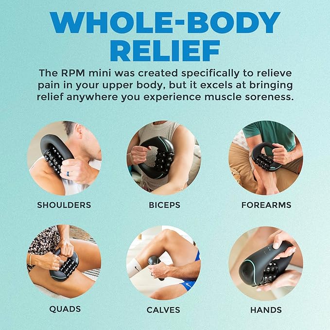 Chirp RPM Mini + XR 4" Wheel Bundle - Rolling Percussive Massager and Foam Roller Wheel, Supports Deep Tissue Massage and Neck Pain Relief