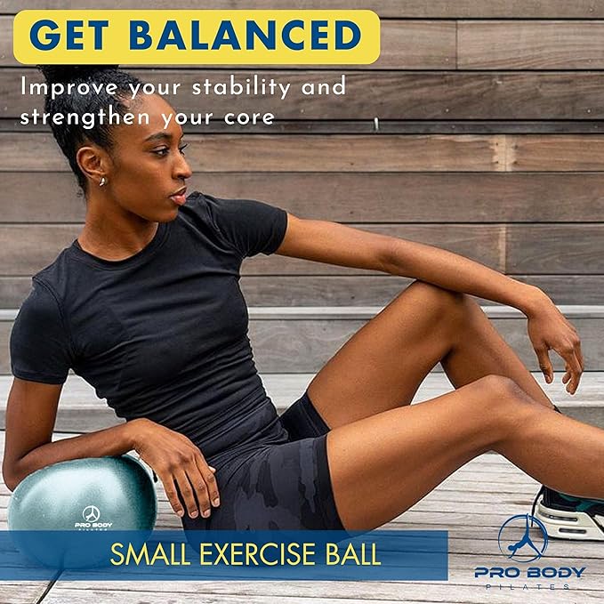 ProBody Pilates Yoga Ball - Exercise Balls, Various Sizes, for Stability, Pregnancy, Workout & Physical Therapy