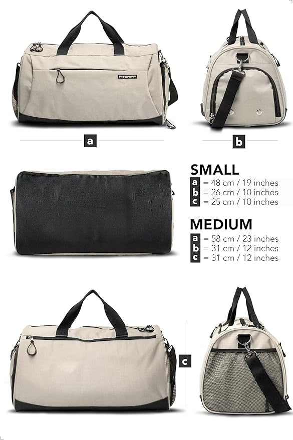 Fitgriff® Gym Bag for Men & Women with Shoe & Wet Compartment - Duffle Bag for Travel, Sports, Fitness & Workout