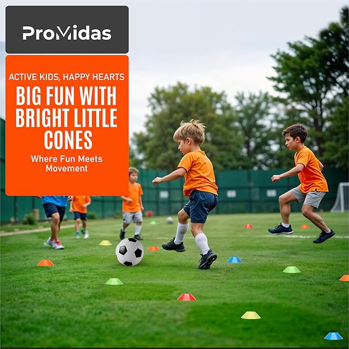 Mini Cones for Sports - Better Space Utilization - Comes with Shoulder Strap - for Agility Training Drills (Orange - 25 Pack)