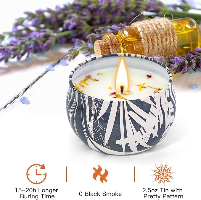 Scented Candles Gifts Set, 16 Pack Candles Bulk for Home Scented, 320H Long Burning, Natural Soy Wax Aromatherapy Small Candles, Party Favors for Women, Gifts for Mom SPA Birthday Anniversary