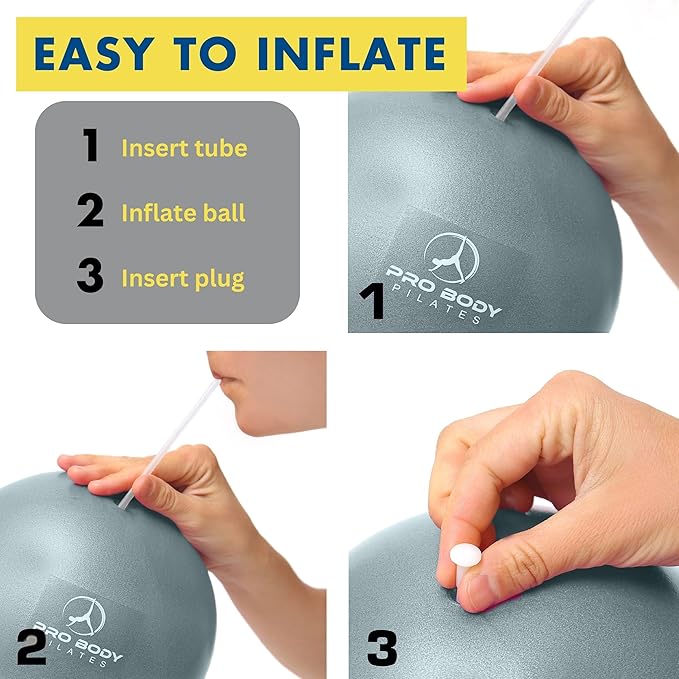 ProBody Pilates Yoga Ball - Exercise Balls, Various Sizes, for Stability, Pregnancy, Workout & Physical Therapy