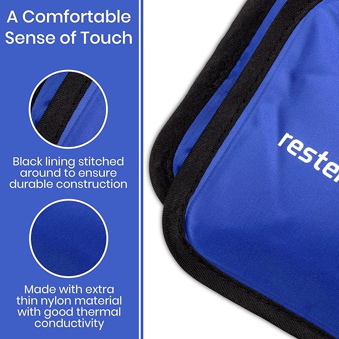 rester's choice Ice Pack for Injuries Reusable, Soft Gel Flexible - (Large: 11"x14.5") for Hip, Shoulder, Knee, Back - Comfy Cold Pack Compress for Swelling, Bruises, Surgery (Black, 1 Pack)