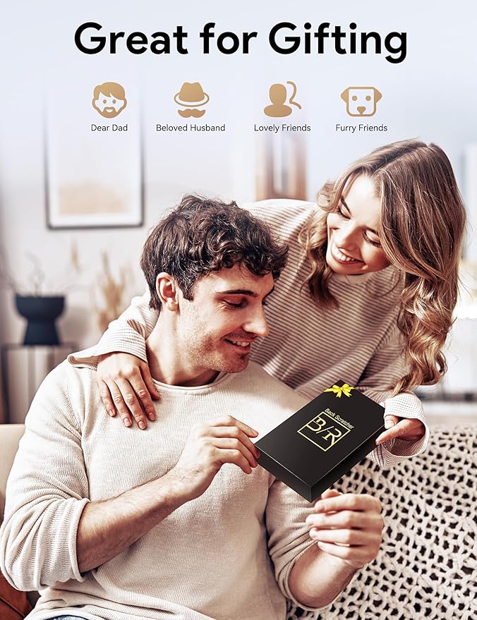 TUKUOS Telescoping Back Scratcher with 4Pcs Detachable Scratching Heads, Back Scratcher for Men/Women,Dual Sides Scratcher/Metal Paw/Rake Scratcher Christmas Gifts Stocking Stuffers for Women Men