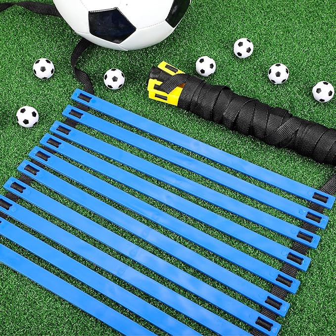 2 Pieces Agility Ladder 20 Feet Adjustable Rungs Speed Training Exercise Ladders with Carry Bag for Kids and Adults Soccer Football Boxing Footwork Sports Speed Agility Training