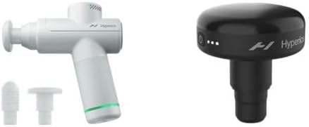 Hyperice |Hypervolt Go 2 Handheld Percussion Massage Gun Featuring Quiet Glide Technology, 3 Speeds, 2 Interchangeable Heads | Hypervolt Heated Head Attachment for All Hypervolt Models| Bundle