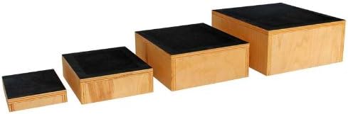 Therapy Steps, Set of 4 with Textured Safety Walk Tread, Balance Training, Plywood, Nestable for Storage