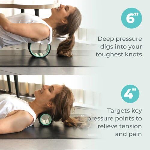 Chirp Wheel+ Foam Roller 5-Pack - Targeted Back Foam Roller for Back Pain Relief, Deep Tissue Muscle Massage, Trigger Point Round Foam Roller