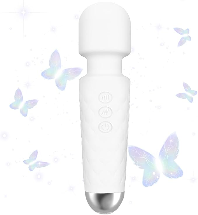 Handheld Portable Wireless Charging Device, Powerful and Best for Traveling, Relieves Back, Leg and Hand Fatigue (White)