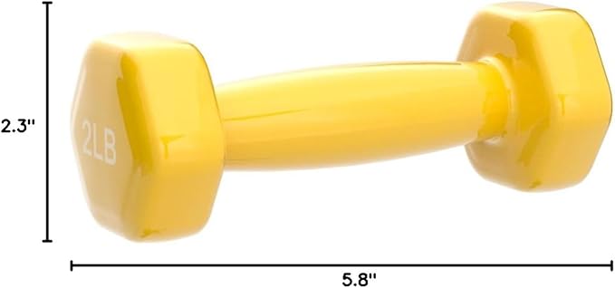 Amazon Basics Vinyl Coated Dumbbell Hand Weights