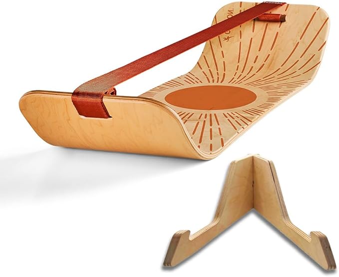 GIBBON SlackBoard - GiBoard Balance Board Kids & Adults - Slackline Balance Trainer - Slack Board Core Workout Equipment Home Gym Training - Standing Desk Exercise - Yoga, Agility, Pilates & More