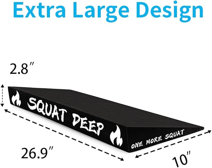 Slant Board for Weightlifting and Calf Stretching - Non-Slip Heel Elevated Squat Wedge Block