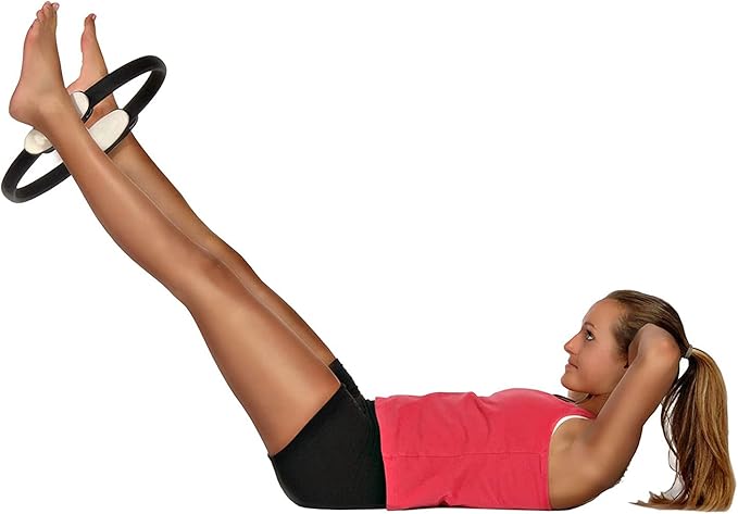 AeroPilates Magic Circle Pilates Ring for Mat & Reformer Workouts - Fitness Ring Pilates Circle with Padded Foam Grips - Arms, Chest and Inner Thigh Exercise Equipment